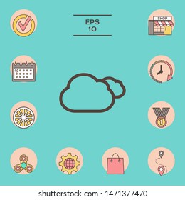 Clouds line icon. Graphic elements for your design