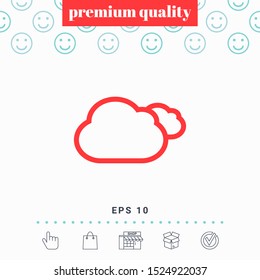 Clouds line icon. Graphic elements for your design