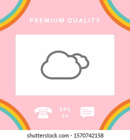 Clouds line icon. Graphic elements for your design