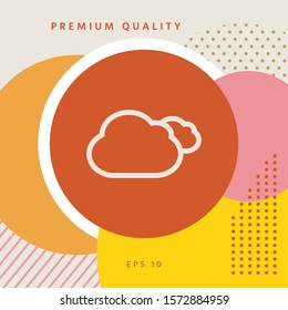 Clouds line icon. Graphic elements for your design