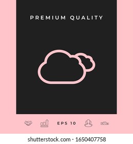 Clouds line icon. Graphic elements for your design