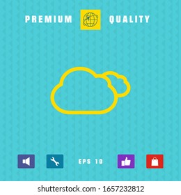 Clouds line icon. Graphic elements for your design