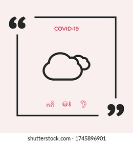 Clouds line icon. Graphic elements for your design