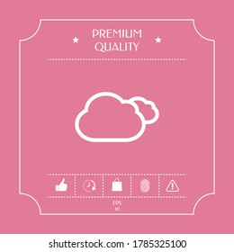 Clouds line icon. Graphic elements for your design