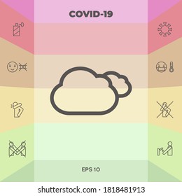 Clouds line icon. Graphic elements for your design