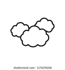 Clouds line icon, outline vector logo illustration, linear forecast pictogram isolated on white