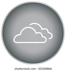 clouds line icon, vector illustration. Flat design style