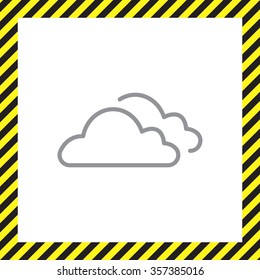 clouds line icon, vector illustration. Flat design style