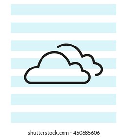 clouds line icon, vector illustration. 