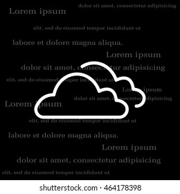 clouds line icon, vector illustration. 