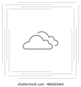 clouds line icon, vector illustration. 