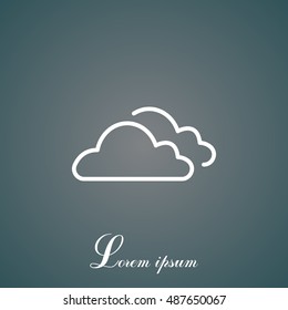clouds line icon, vector illustration. 