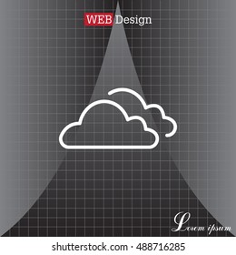 clouds line icon, vector illustration. 