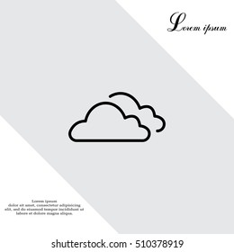 clouds line icon, vector illustration. 
