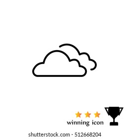 clouds line icon, vector illustration. 