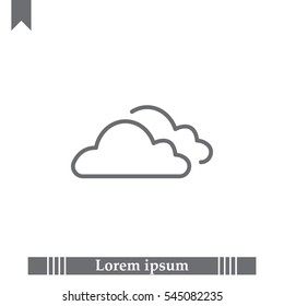 clouds line icon, vector illustration. 