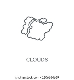 Clouds linear icon. Clouds concept stroke symbol design. Thin graphic elements vector illustration, outline pattern on a white background, eps 10.