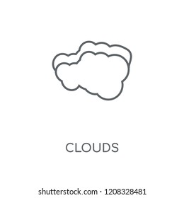 Clouds linear icon. Clouds concept stroke symbol design. Thin graphic elements vector illustration, outline pattern on a white background, eps 10.
