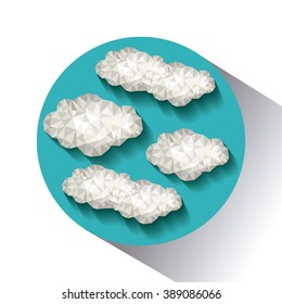 clouds low poly design 