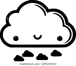 Clouds - Minimalist and Flat Logo - Vector illustration