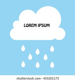 Clouds. Modern simple flat forecast storm sign. Weather, internet concept. Trendy vector symbol for website design, web button, mobile app. Logo illustration