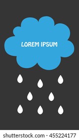 Clouds. Modern simple flat forecast storm sign. Weather, internet concept. Trendy vector symbol for website design, web button, mobile app. Logo illustration