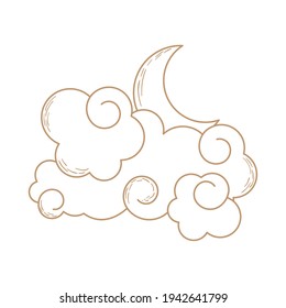 clouds and moon on background