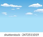 clouds moving on sunny day with blue sky background