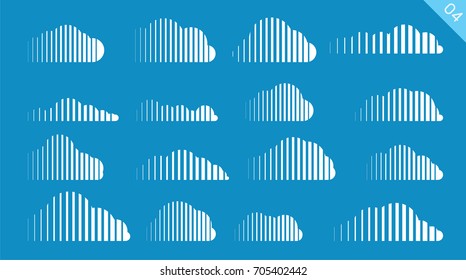 Clouds on blue background