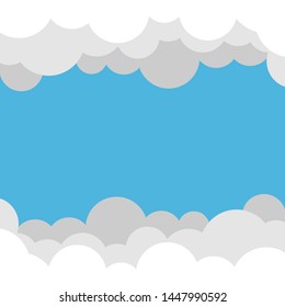 
Clouds on a blue background. Element of design. Picture for announcements. Illustration. Banner. Flyer. Vector