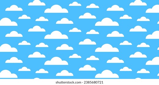 Clouds on a blue background. Minimalistic image.