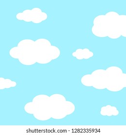 Clouds on the blue sky background.