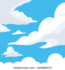 clouds on a blue sky background