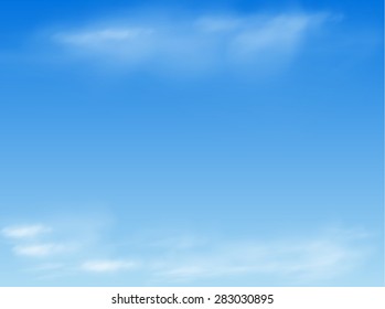 clouds on a blue sky background 