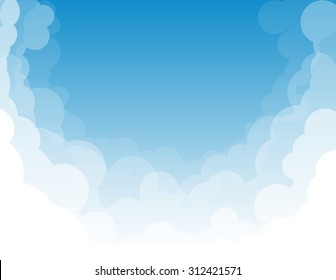 clouds on a blue sky background 