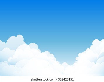 clouds on a blue sky background 