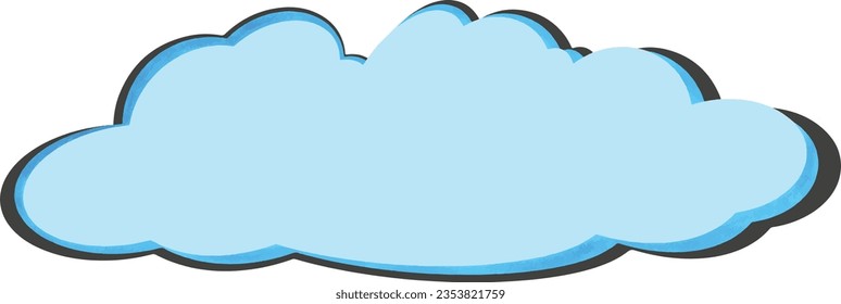 Clouds on a clear day on a white background