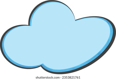 Clouds on a clear day on a white background