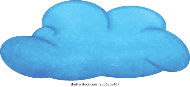 Clouds on a clear day on a white background.