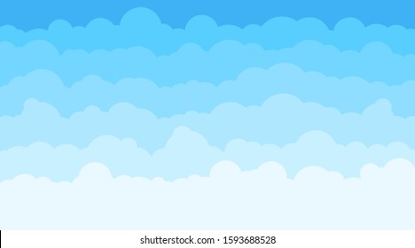 Clouds on the sky background. Blue sky with clouds. Vector illustration, vector.