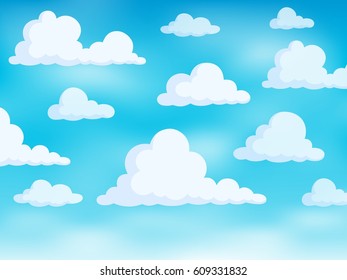 Clouds on sky theme 3 - eps10 vector illustration.