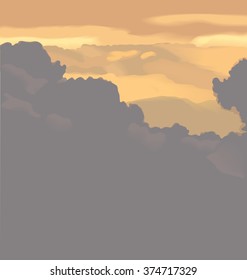 clouds on the sky. vector illustration