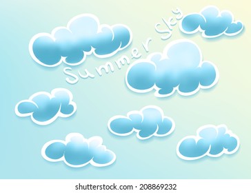 Clouds on summer sky