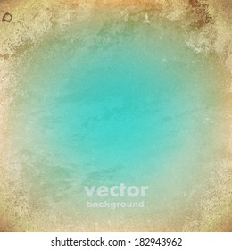 clouds on a textured vintage paper vector background, with grunge stains