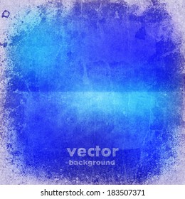 clouds on a textured vintage paper vector background, with grunge stains