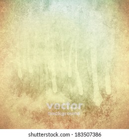 clouds on a textured vintage paper vector background, with grunge stains