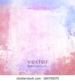 clouds on a textured vintage paper vector background, with grunge stains