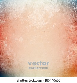 clouds on a textured vintage paper vector background, with grunge stains