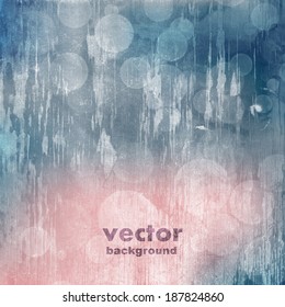 clouds on a textured vintage paper vector background, with grunge stains