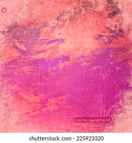 clouds on a textured vintage paper vector background, with grunge stains